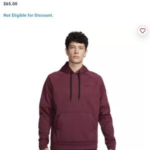 Nike Burgundy Hoodie with Black Details